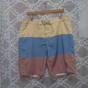 ELEMENT Watershorts Board Surf Shorts Swim Trunks Red Blue Yellow Men’s Size 34
